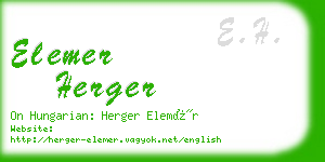 elemer herger business card